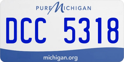 MI license plate DCC5318