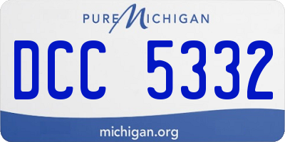 MI license plate DCC5332