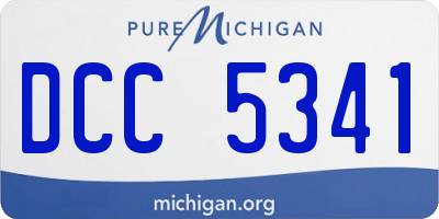 MI license plate DCC5341