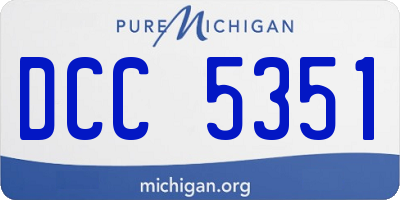 MI license plate DCC5351