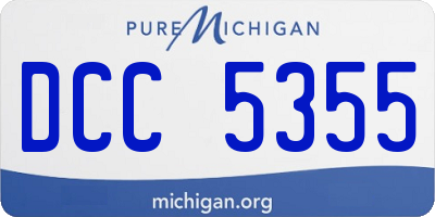 MI license plate DCC5355