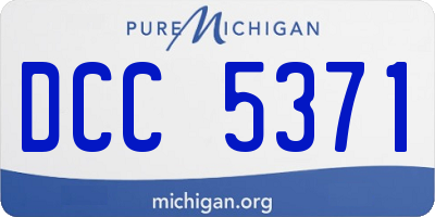 MI license plate DCC5371