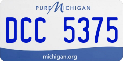 MI license plate DCC5375