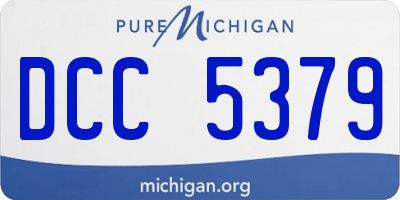 MI license plate DCC5379
