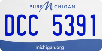 MI license plate DCC5391