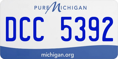MI license plate DCC5392