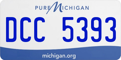 MI license plate DCC5393