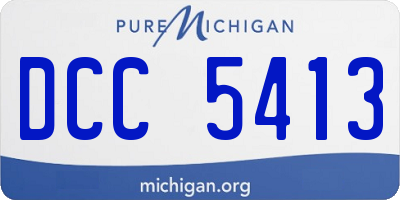 MI license plate DCC5413