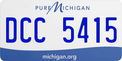 MI license plate DCC5415