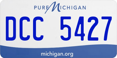 MI license plate DCC5427