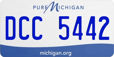 MI license plate DCC5442