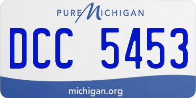 MI license plate DCC5453