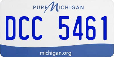 MI license plate DCC5461