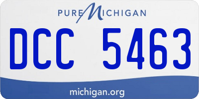 MI license plate DCC5463