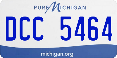 MI license plate DCC5464