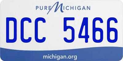 MI license plate DCC5466