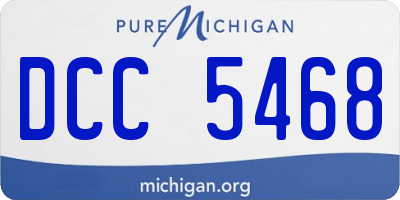 MI license plate DCC5468