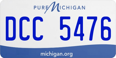 MI license plate DCC5476