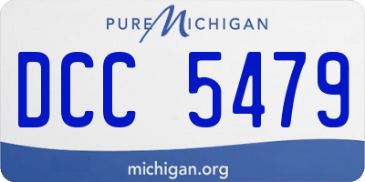 MI license plate DCC5479