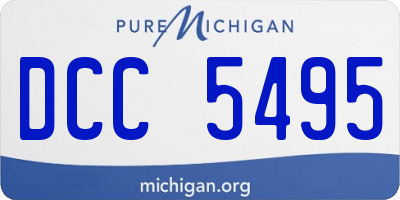 MI license plate DCC5495
