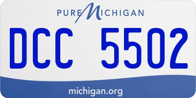 MI license plate DCC5502