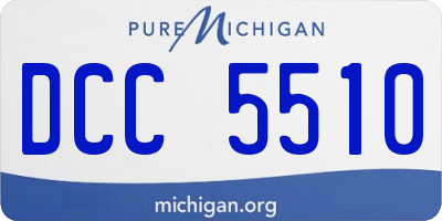 MI license plate DCC5510