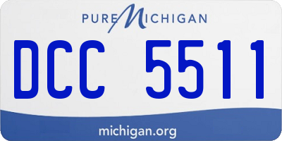 MI license plate DCC5511