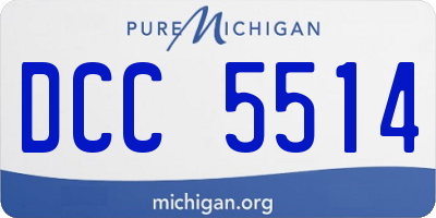 MI license plate DCC5514