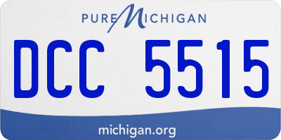 MI license plate DCC5515