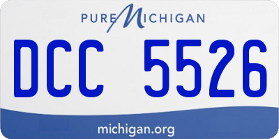 MI license plate DCC5526