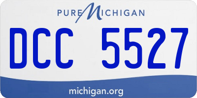 MI license plate DCC5527