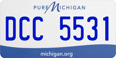 MI license plate DCC5531