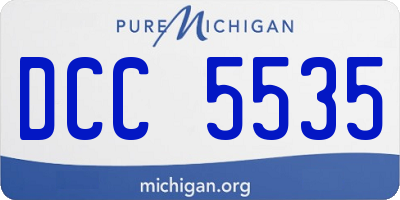 MI license plate DCC5535