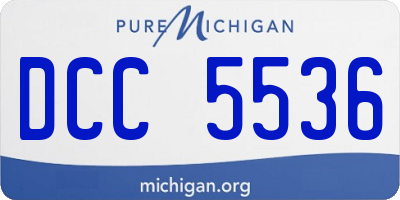 MI license plate DCC5536