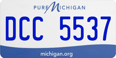 MI license plate DCC5537