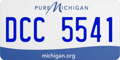 MI license plate DCC5541