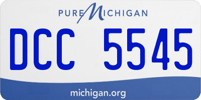 MI license plate DCC5545