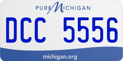 MI license plate DCC5556