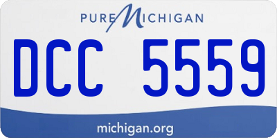 MI license plate DCC5559