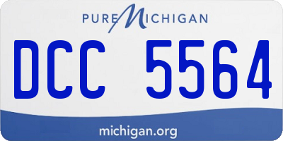 MI license plate DCC5564