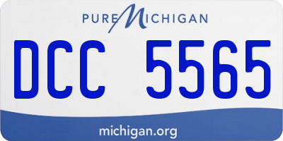 MI license plate DCC5565