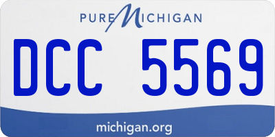 MI license plate DCC5569