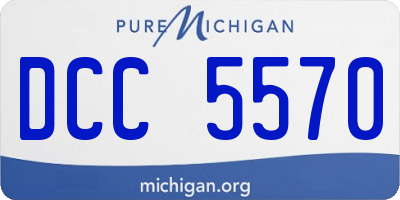 MI license plate DCC5570