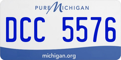 MI license plate DCC5576
