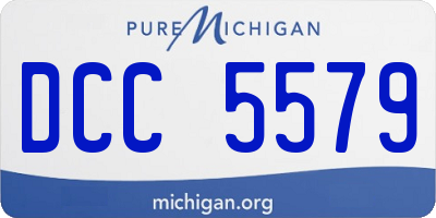 MI license plate DCC5579