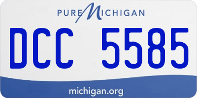 MI license plate DCC5585