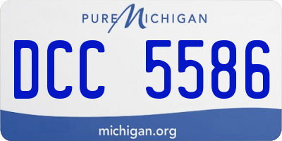 MI license plate DCC5586