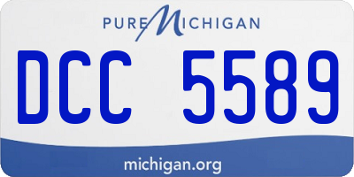 MI license plate DCC5589