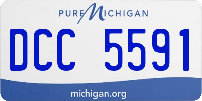 MI license plate DCC5591