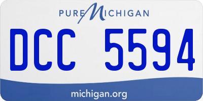 MI license plate DCC5594